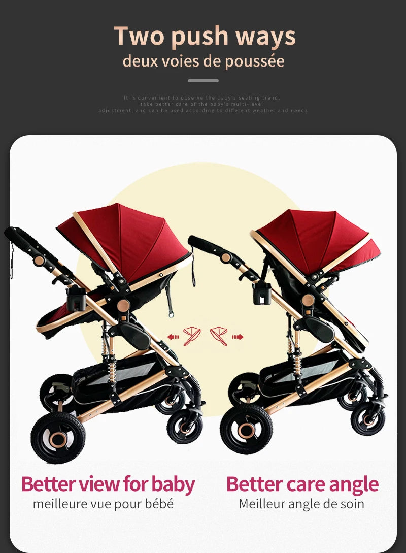 Luxurious Baby Stroller 3 in 1