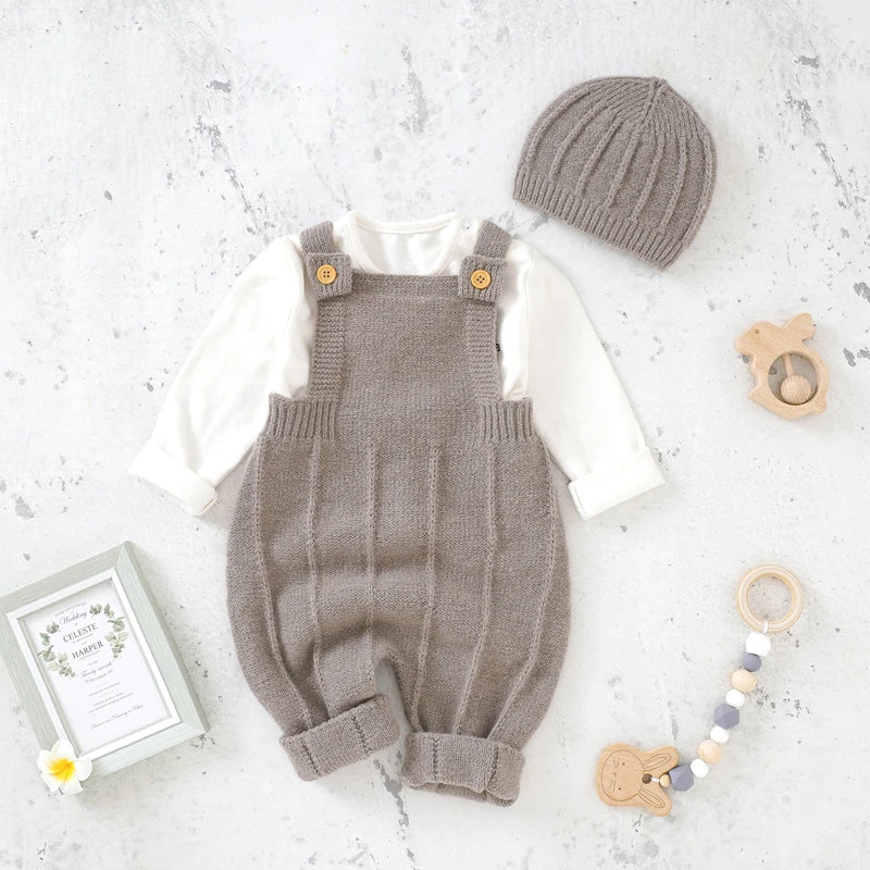 Knitted Strap Jumpsuits Sets