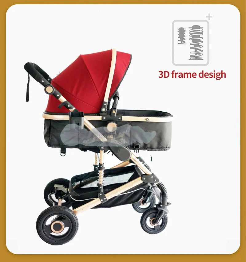 Luxurious Baby Stroller 3 in 1