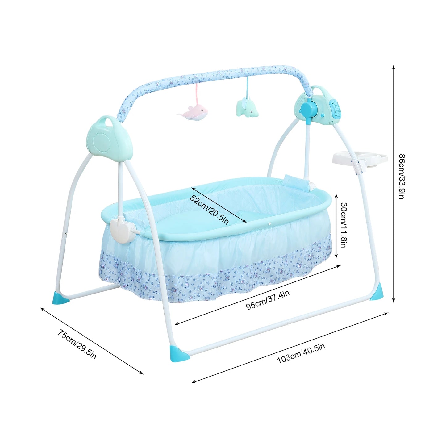 Automatic Electric Baby Cradle with Bluetooth