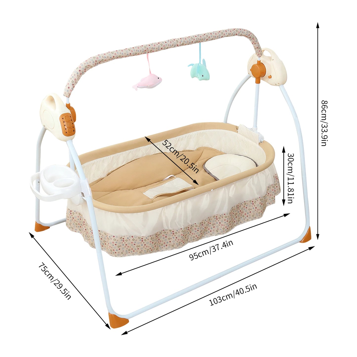 Automatic Electric Baby Cradle with Bluetooth