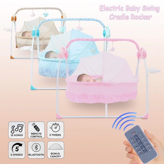 Automatic Electric Baby Cradle with Bluetooth