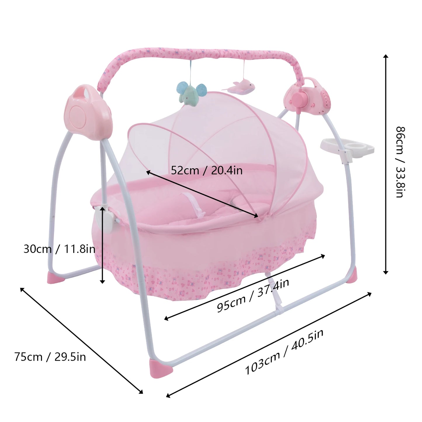 Automatic Electric Baby Cradle with Bluetooth