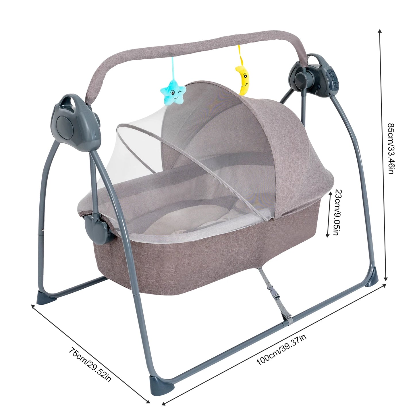 5 Speed Electric Rocking Chair Bed with Remote Control