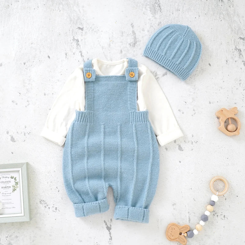 Knitted Strap Jumpsuits Sets