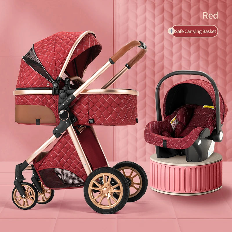 High Luxury Baby Stroller 3 in 1